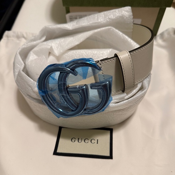 Gucci Belt White (GG) - Picture 1 of 2